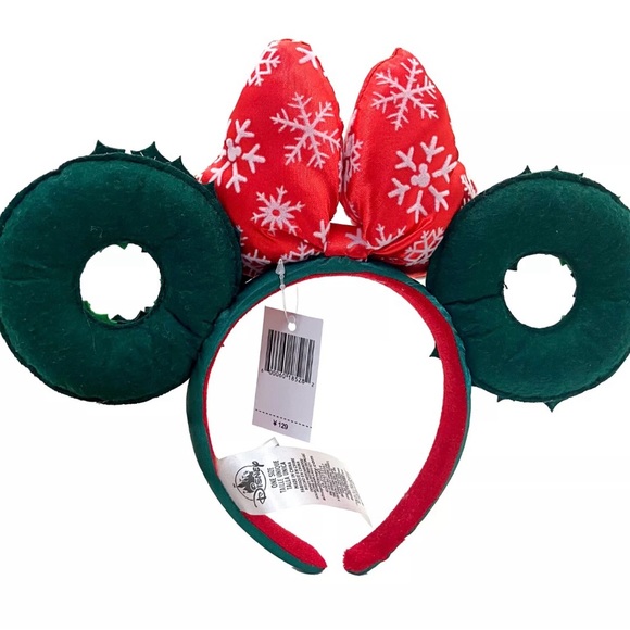 NEW 2023 Disney Shanghai Park exclusive Minnie Christmas Ears ** MINOR DAMAGE ** - Picture 5 of 10